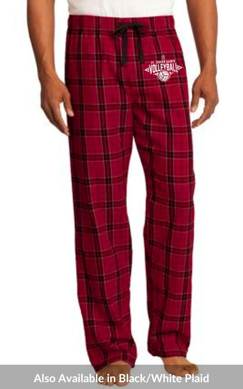 Men's Flannel Plaid Pant with Volleyball Logo DT1800