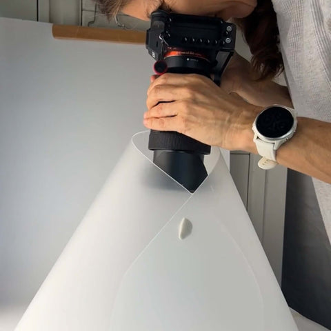 using CM Props & Backdrops light cone for jewellery photography