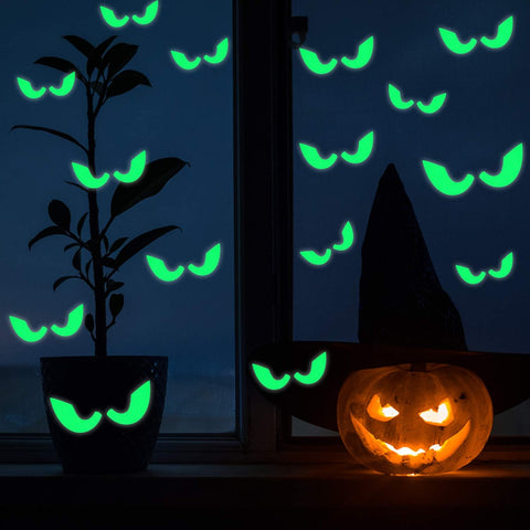 Pegatinas de ojos espeluznantes que brillan en la oscuridad de Halloween