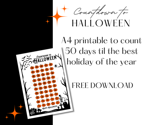 An image of our countdown to halloween planner