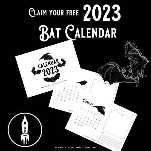 A graphic of our Free Gothic Calendar