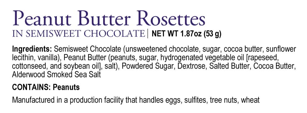 3-Piece Peanut Butter Rosettes Ingredients