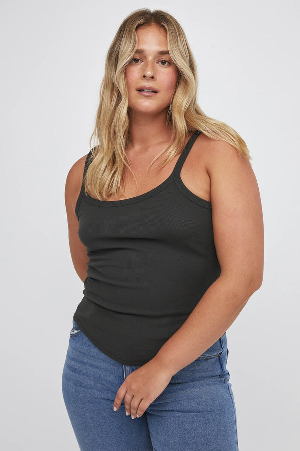 Krysia Plus Size Ribbed Padded Tank Top – Pluspreorder