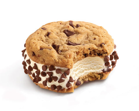 Ice cream sandwich with chocolate chips