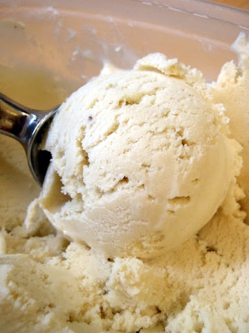 A close up of ice cream being scooped