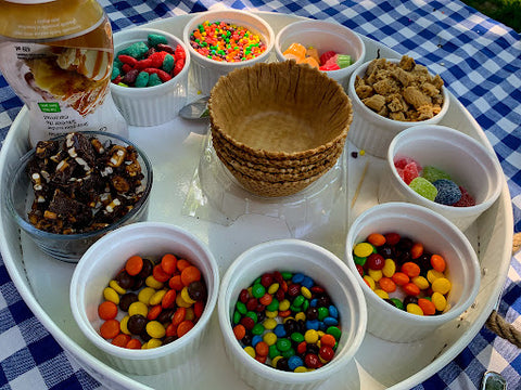 Assortment of toppings