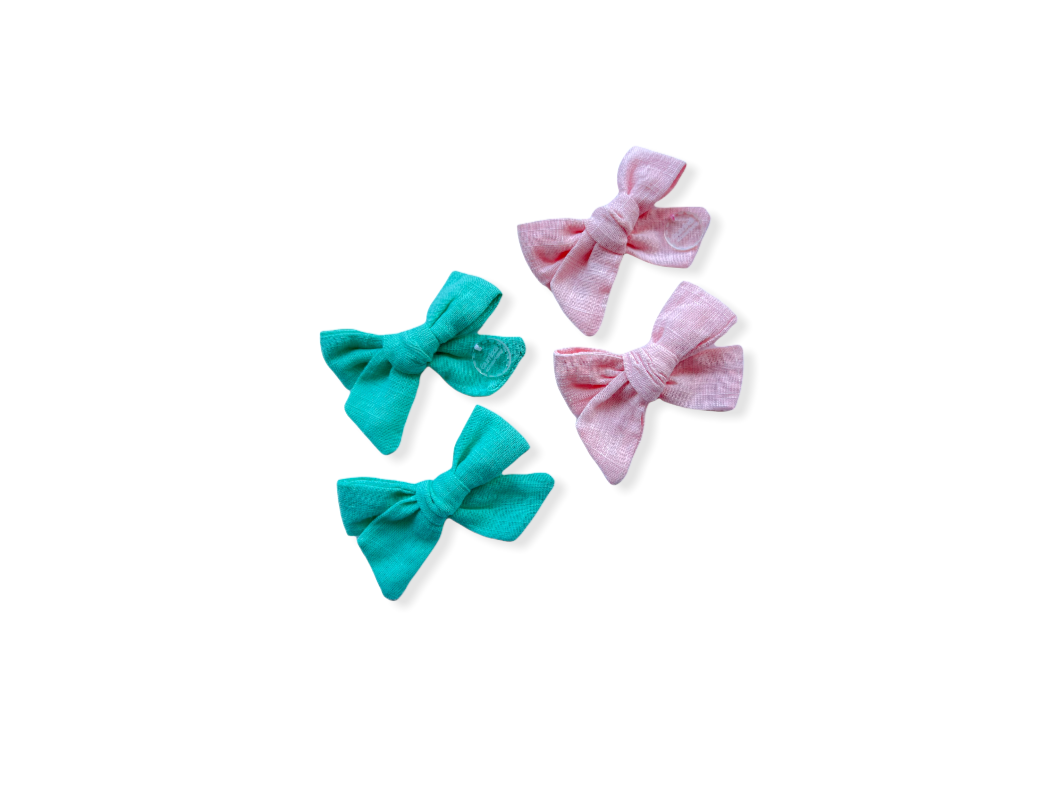 Baby Moños Verde Menta/Rosa pastel – Gumball Accesorios