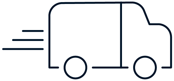 Fast delivery truck outline icon