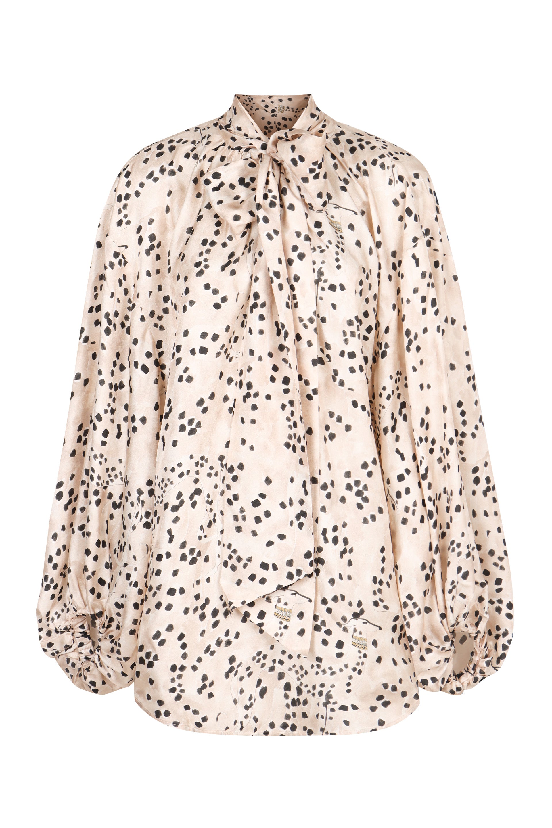 Billow printed silk blouse