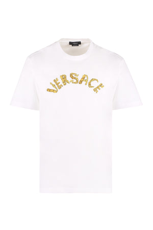 Logo embroidery cotton t-shirt-0
