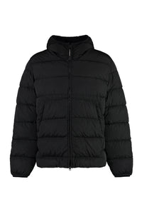 Hooded full-zip down jacket