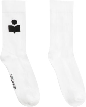 Siloki Logo cotton blend socks-1