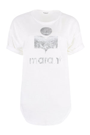 Koldi Logo print linen t-shirt-0