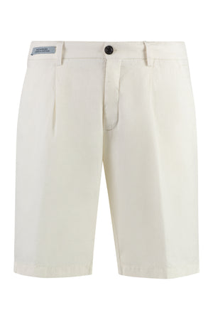 Cotton and linen bermuda-shorts-0