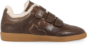 Leather low-top sneakers-1