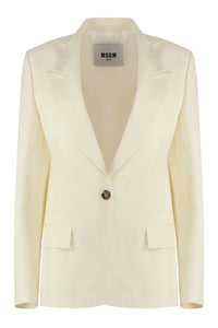 Wool single-breasted blazer