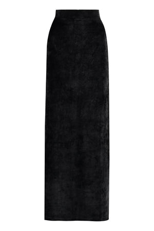 Velvet long skirt-0