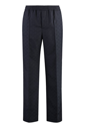 Jacquard motif trousers-0