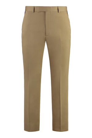 Cotton gabardine trousers-0