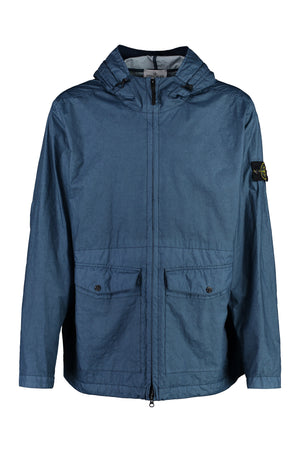 Technical fabric hooded jacket-0