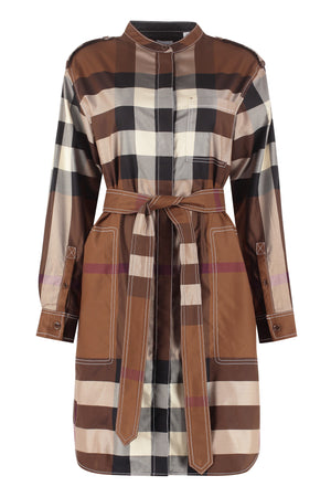 Checked cotton shirtdress-0