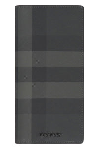 Continental wallet with check motif