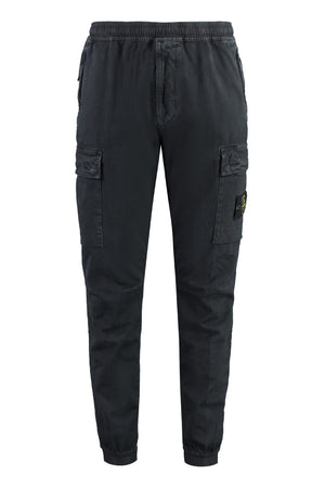 Stretch cotton cargo trousers-0