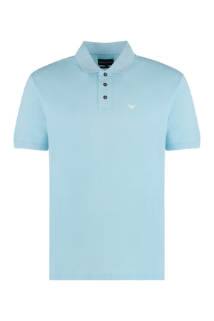 Cotton-piqué polo shirt-0