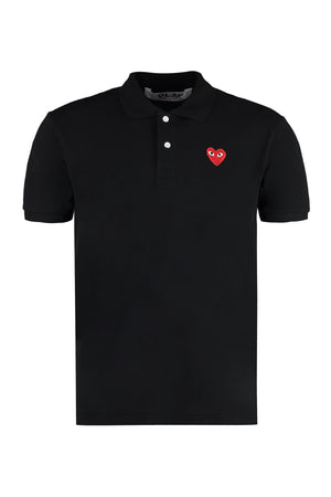 Cotton-piqué polo shirt-0