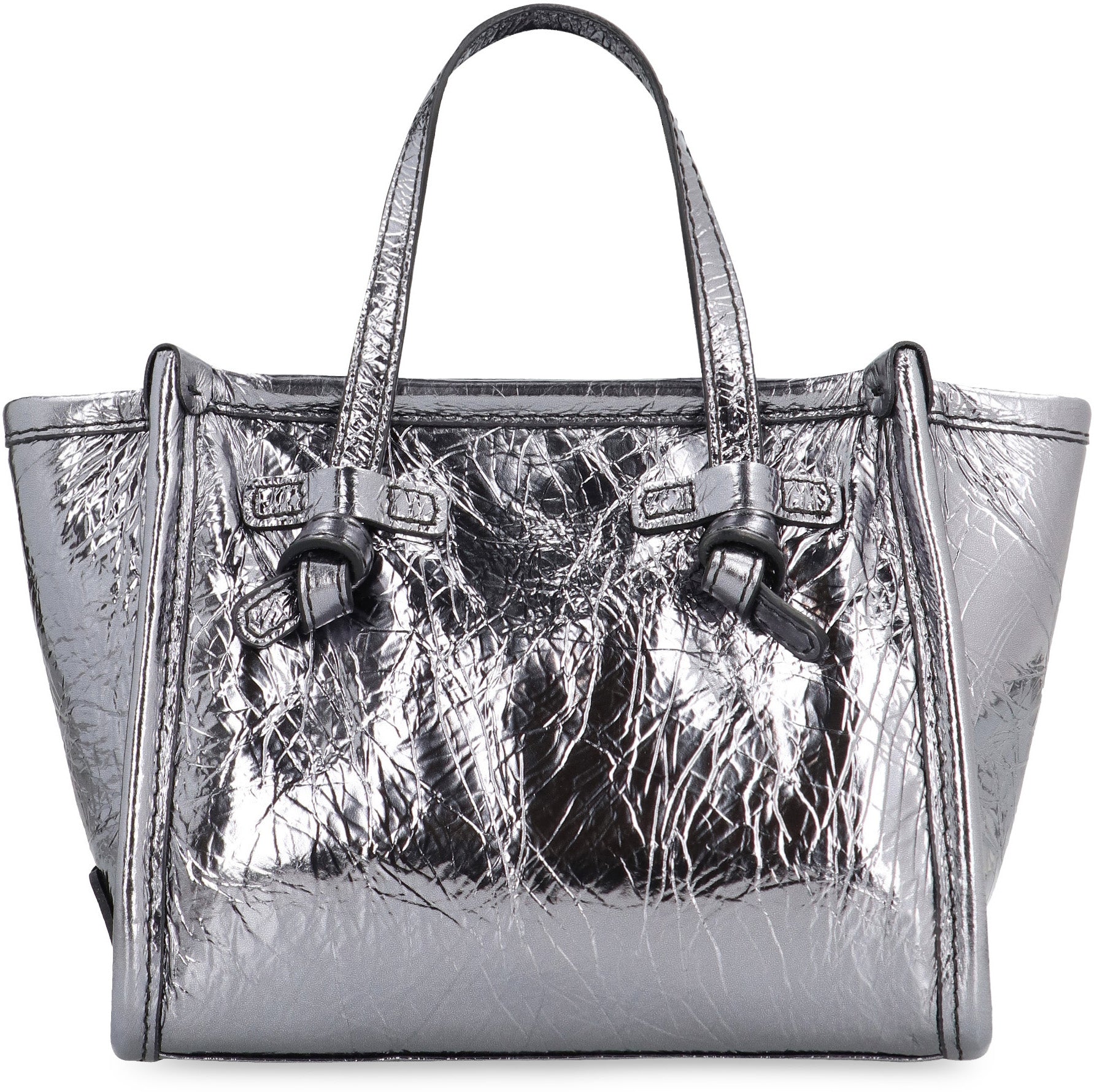 【送料&関税込】Gianni Chiarini Bags.. Silver Gianni Chiarini - Marcella Smooth leather tote bag Silver