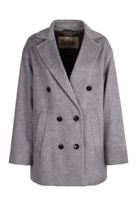 Double-breasted wool coat