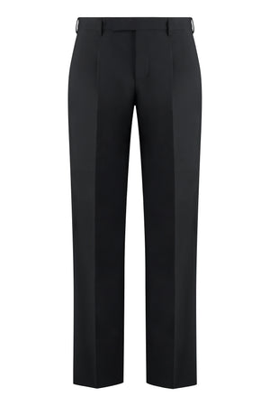 Wool blend trousers-0