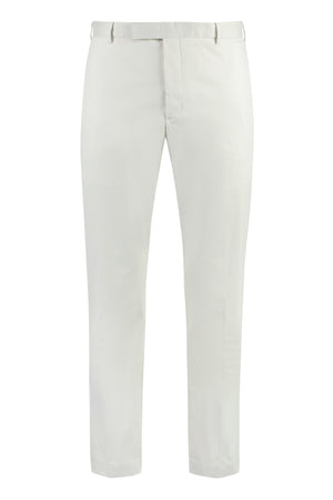 Cotton blend trousers-0