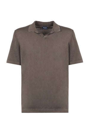 Short sleeve cotton polo shirt-0