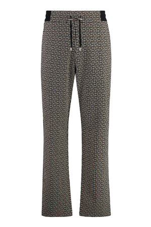 Logo jacquard trousers-0