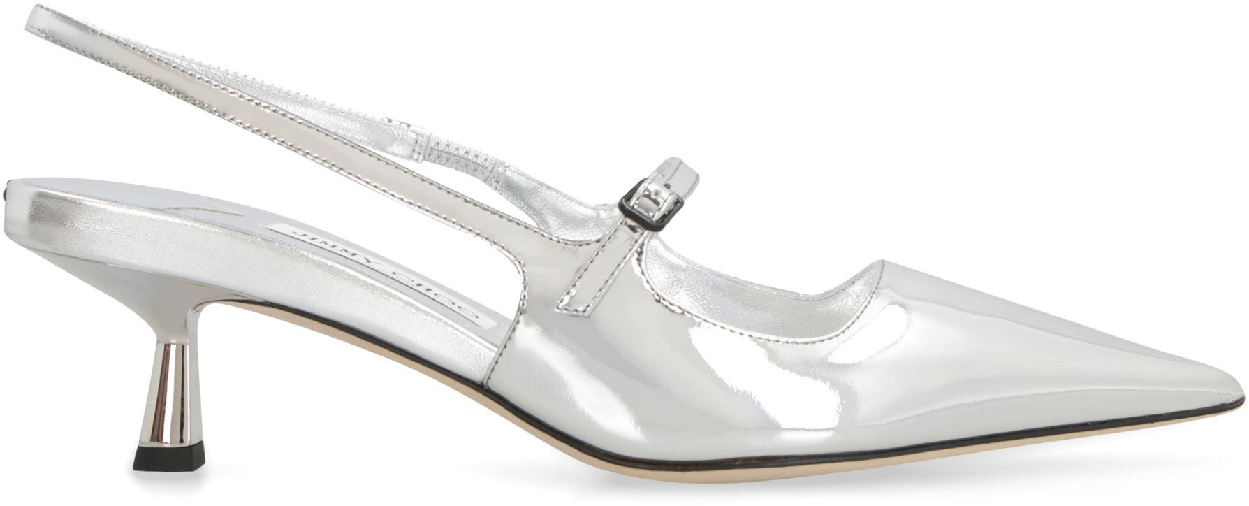 Jimmy Choo - Didi 45 Leather slingback pumps Silver - The Corner