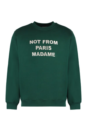 Slogan cotton crew-neck sweatshirt-0