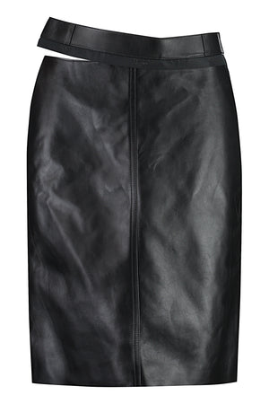 Leather skirt-0