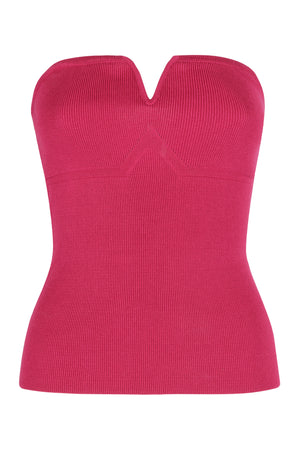 Knitted viscosa-blend top-0