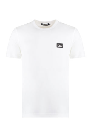 Crew-neck cotton t-shirt-0