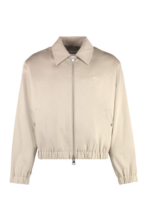 Zippered cotton jacket-0