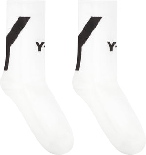 Logo cotton blend socks-1