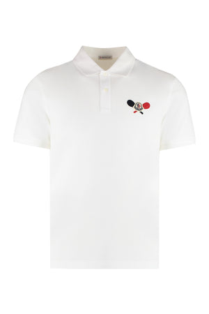 Cotton-piqué polo shirt-0