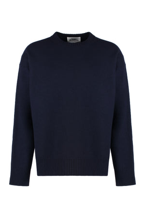 Crew-neck wool sweater-0