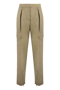 Gabardine cargo trousers