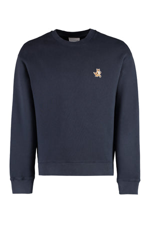 Cotton crew-neck sweatshirt-0