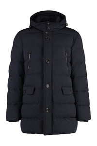 Gorner Hooded techno fabric down jacket