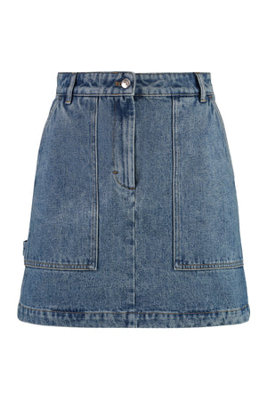 Denim mini skirt-0