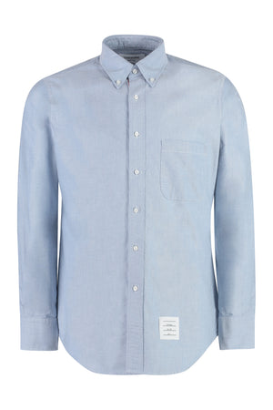 Button-down collar cotton shirt-0