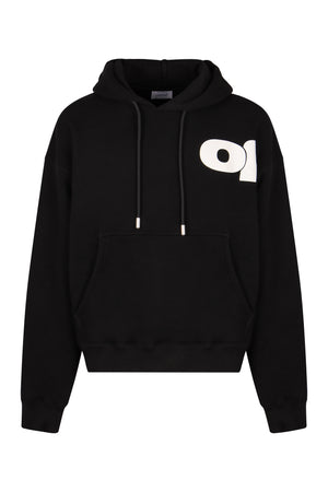 Logo cotton hoodie-0